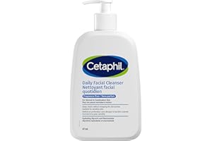 Cetaphil Daily Facial Cleanser Fragrance Free (473ml) - Deep Cleansing Face Wash, Ideal for Normal to Combination to Oily Ski