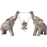 Elephant Statue For Home Decor.Elephant Gifts For Women,Mom.Elephant Decor For Living Room,Office,Shelf Decorations.Elephant Figurines Bring Good Luck,Love.Elephant Table Centerpiece Ornaments.