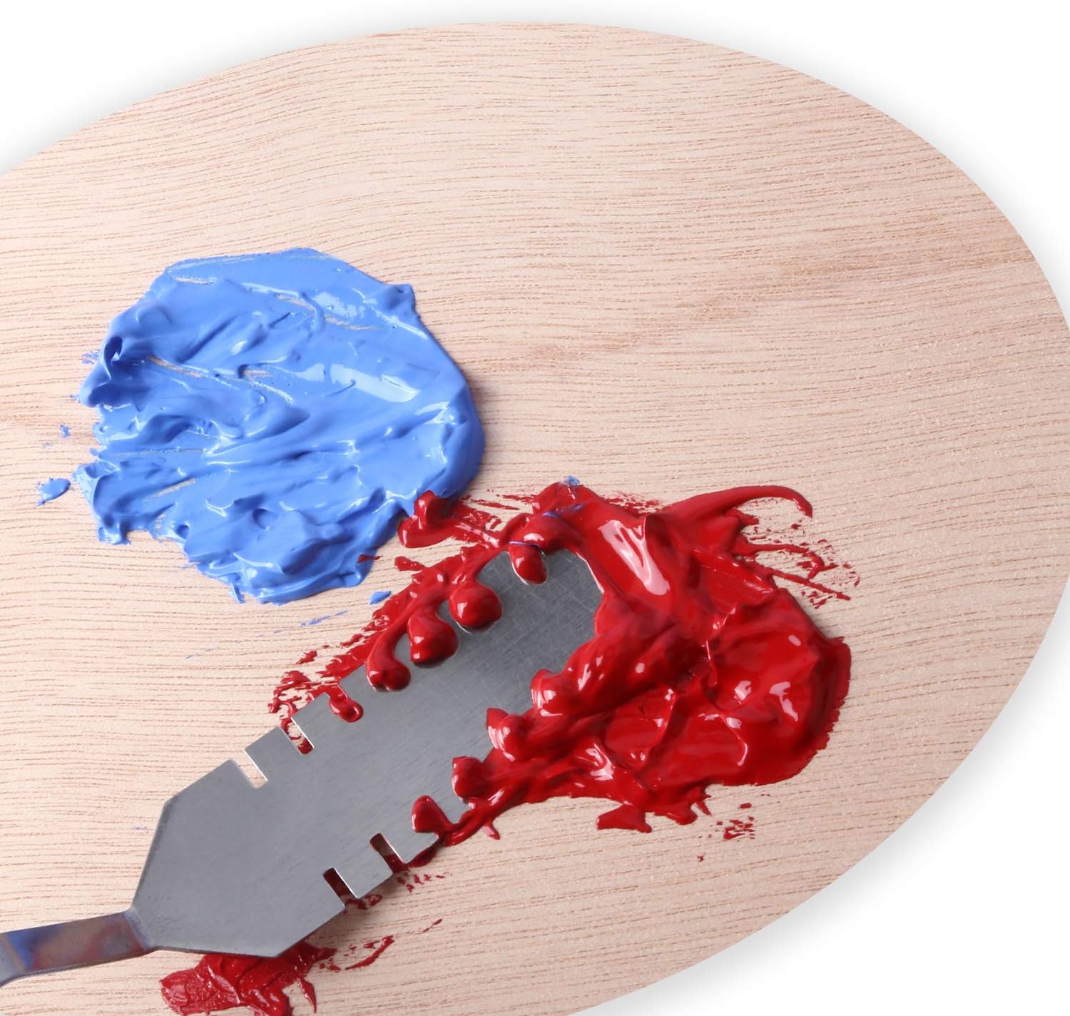 H & B 9-Piece Painting Knife Set, Versatile Stainless Steel Spatula Palette Knife Professional Palette Knife Painting Wood Handle Set for Mixing Paints, Thick Paint Applications and More