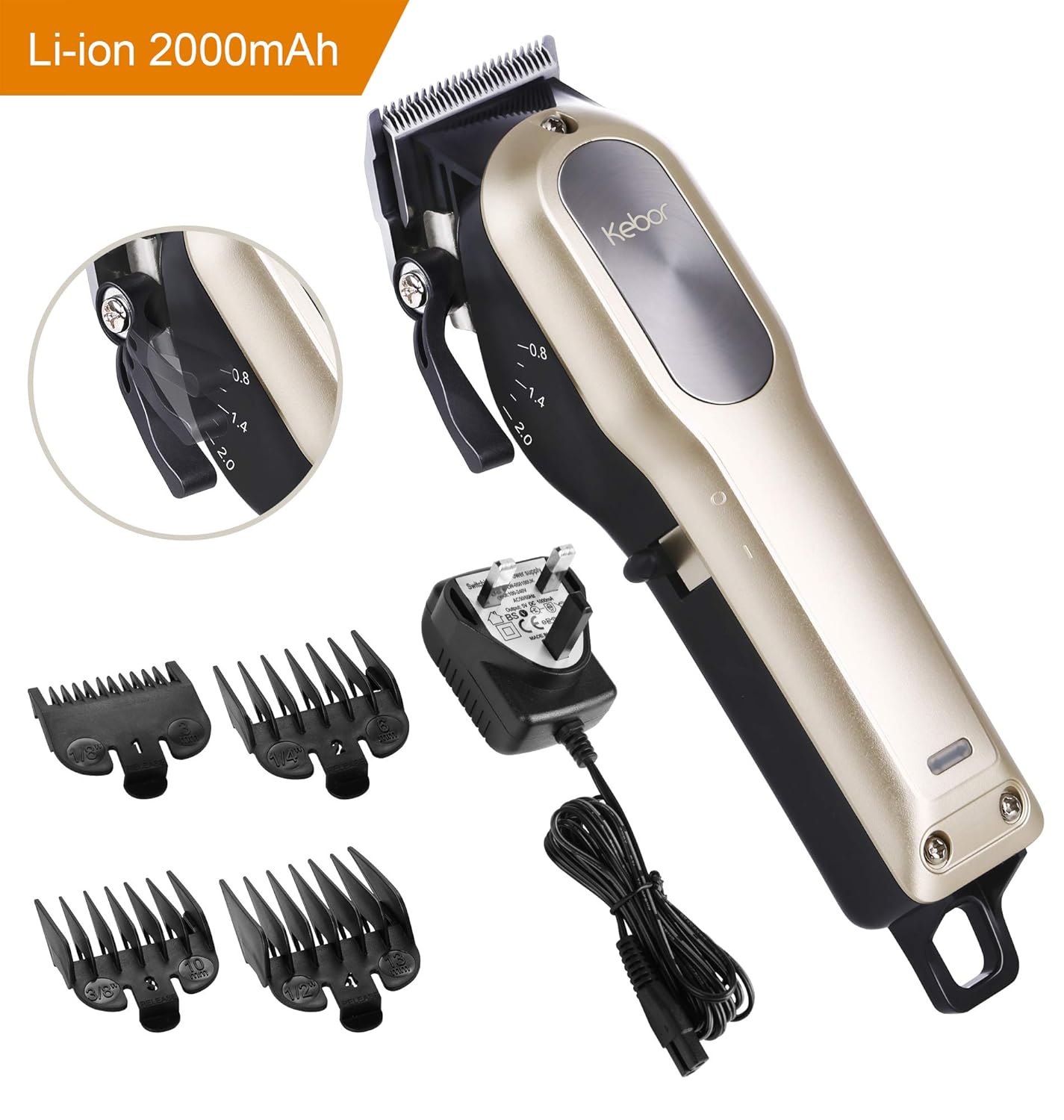 Hair Clippers Set for Men Professional, Kebor Electric Cordless Barber