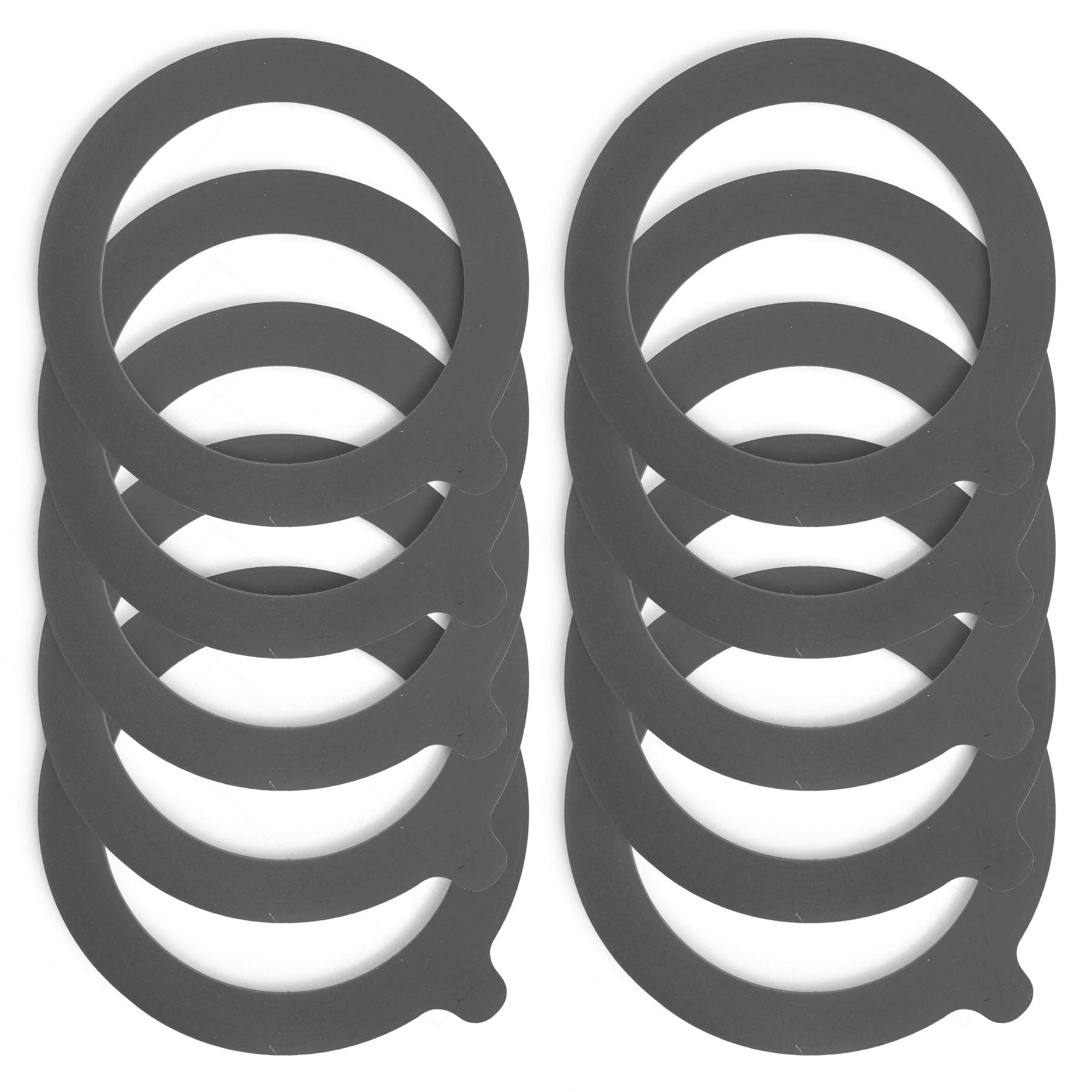 Spesh 10 Pcs Jar Seals Replacement 93x68mm Silicone Sealing Gaskets Airtight Rubber Seal Rings for Clip Top Jars 0.35/0.5/1/1.5/2 Litre(Grey)