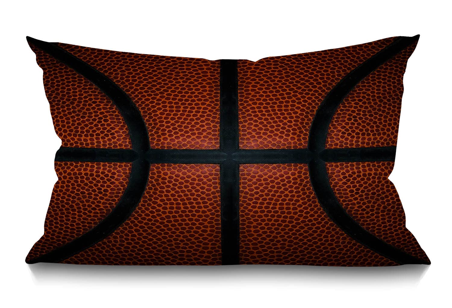 BGBDEIA Cushion Cover Basketball Game Leather Texture Spot Sport Cool Design Red Black Rectangular Throw Pillow Covers for Couch Sofa Home Decor Cotton Linen 12x20 Inch 30 x 50 cm