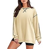 Zeagoo Women's Sweatshirts Long Sleeve Crewneck Pullover Tops 2025 Fall Winter Trendy Side Zip Going Out Hoodies