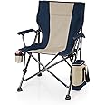 PICNIC TIME Outlander XL Camping Chair with Cooler, Heavy Duty Beach Chair, Outdoor Chair, 400 lb weight capacity, (Blue)