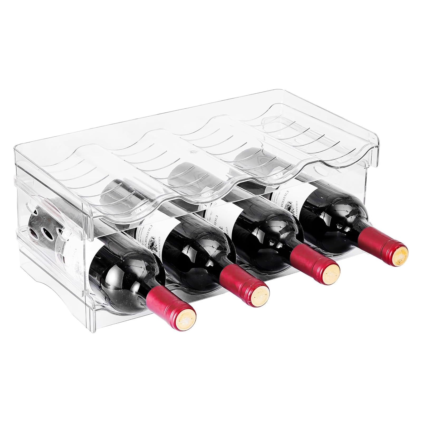 FYting Free Standing 8-Bottle Drying Rack & Organizer: Transparent Can Holder, Wine Racks, Suitable for Sippy Cups, Bubble Tea, Smoothies & Babies