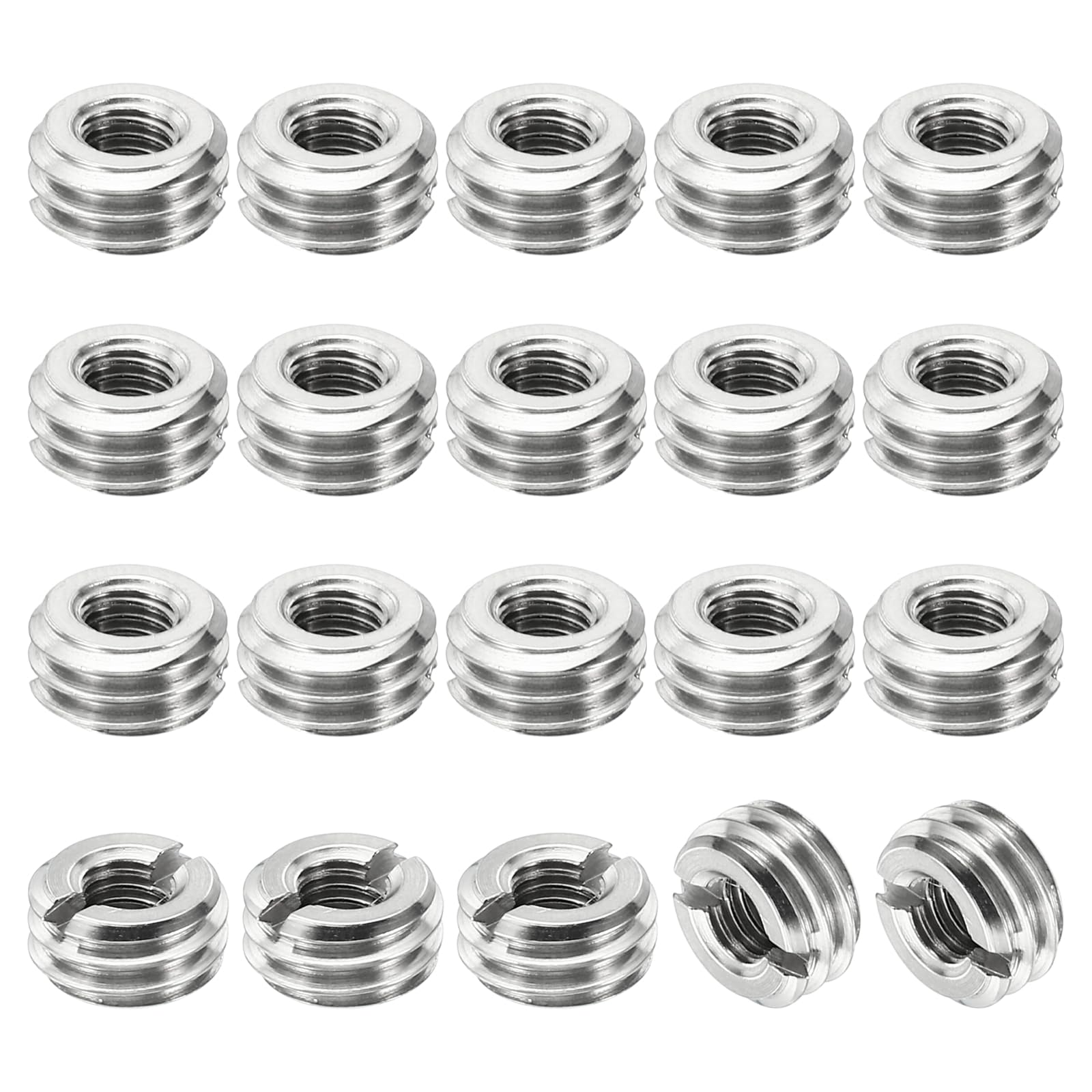 PATIKIL Thread Adapters Sleeve Reducing Nut, 20 Pcs M10x1.5 Male to M5x0.8 Female Repairing Insert Nut Screw Reducer Stainless Steel Fastener 5mm