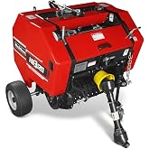 MechMaxx 3-Point PTO Mini Round Hay Baler with Twine Wrap, 20" Diameter x 28" Width Bales, for 15-50 Hp CAT 1 Tractor, HB3120