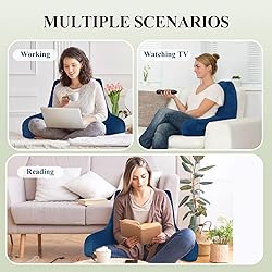 downluxe Reading Pillow with Support Arms, Bed