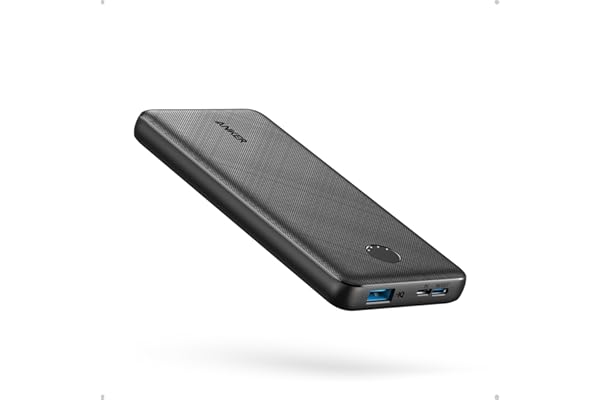 Anker Power Bank(PowerCore 10K), Compact Travel-Ready 10,000mAh Battery Pack with PowerIQ Charging Technology, 5V/3A High-Speed Charging for iPhone, iPad,and More (1, Black)