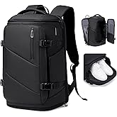 Fenree.geer 30L Travel Backpack for Men, Flight Approved Carry on Backpack Fits 17 inch Laptop, Water-resistant Large Luggage Weekender Bag Daypack for Traveling, Sports, Business, Black