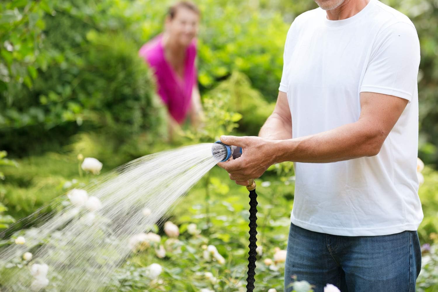 INNAV8 Water Hose Nozzle Sprayer - Features 10 Spray Patterns, Thumb Control, On Off Valve for Easy Water Control - HIGH Pressure Garden Hose Nozzle for Garden Hose - Garden Hose Spray Nozzle for Hose: Automotive