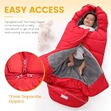 Orzbow Footmuff for Pushchair Universal Large 38.18 x 17.32 Red view 4