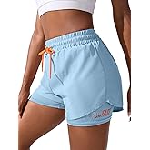 YOAKUKA Women's 2 in 1 Workout Shorts Gym Workout Yoga Running Biker Tennis Skirts Clothes Summer