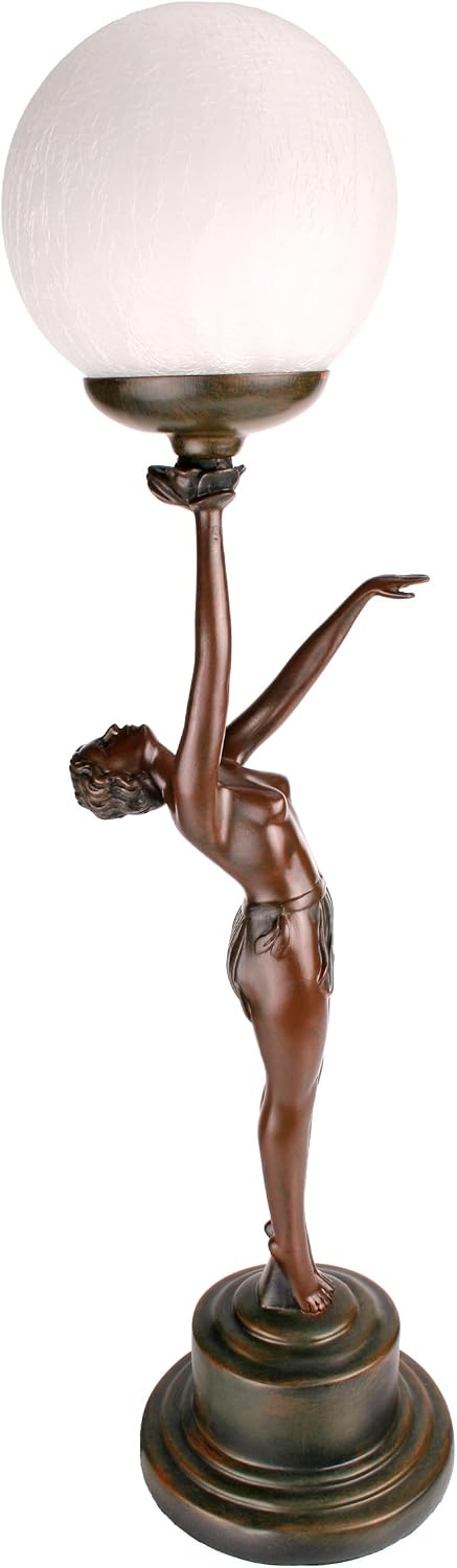 ART DECO BRONZE LIGHTING 'NORA STANDING' LADY LAMP - Image 3