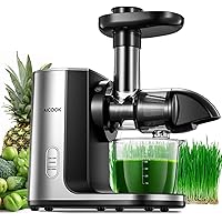Juicer Machines, Aicook Cold Press Masticating Juicer with Quiet Motor, Easy to Clean with Brush, Higher Juice Yield…