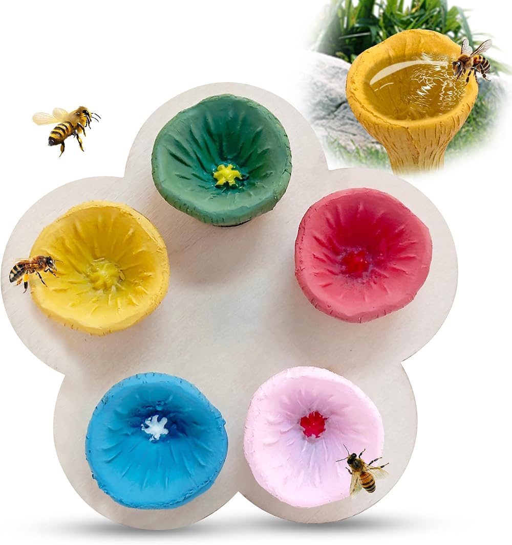Bee Cups for Thirsty Bees - Resin Insect Drinking Station