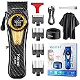KEMEI Professional Hair Clippers for Men Cord/Cordless Hair Cutting Kits, Hair & Beard Trimmer, Adjustable Blade Barber Clippers with USB Rechargeable, Gift for Men, KM-2242