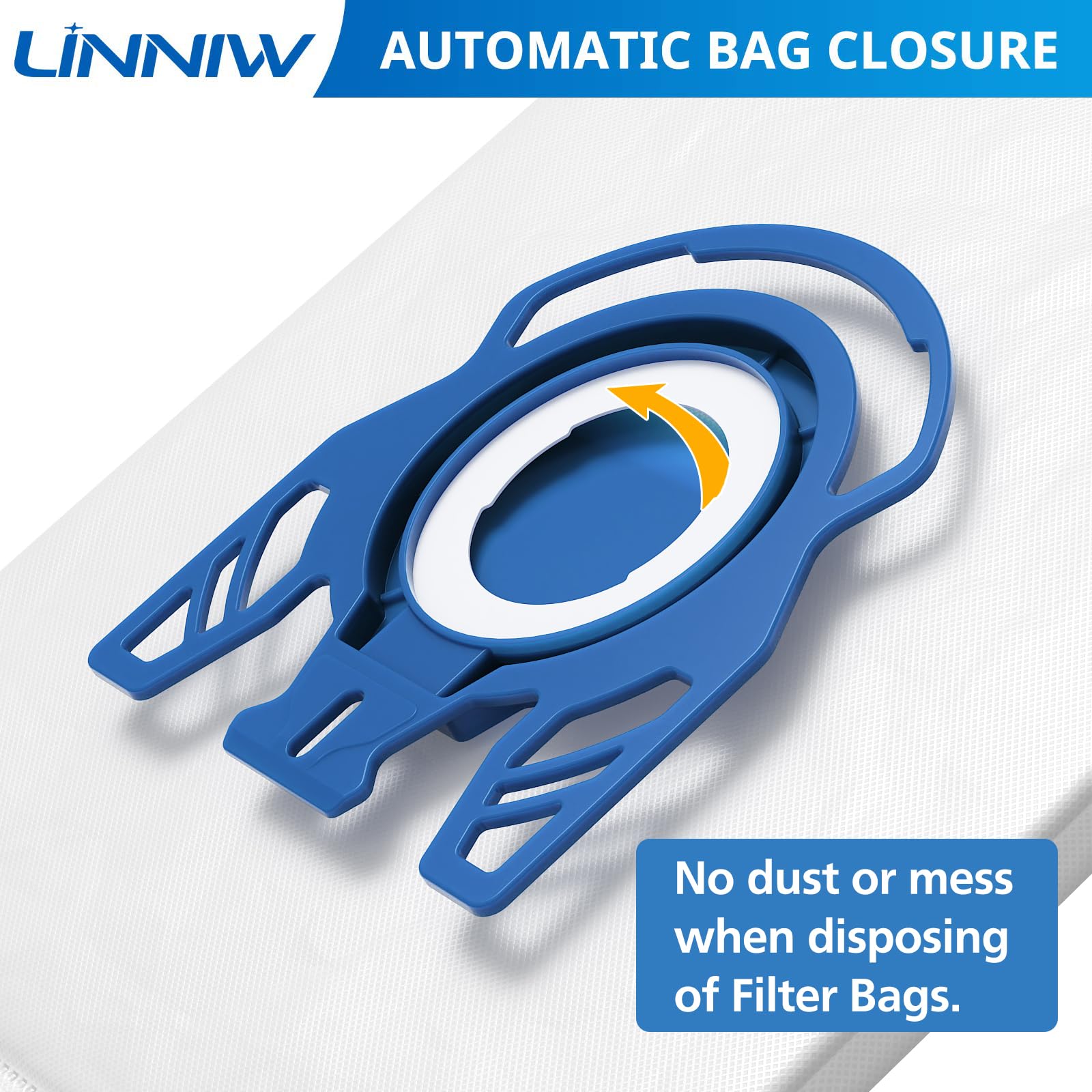 20 Pack 3D Airclean GN Vacuum Bags Compatible with Miele Classic C1, Complete C1, Complete C2, Complete C3, S227 S240, S270, S400, S2, S5, S8 Series Canister Vacuum Cleaner