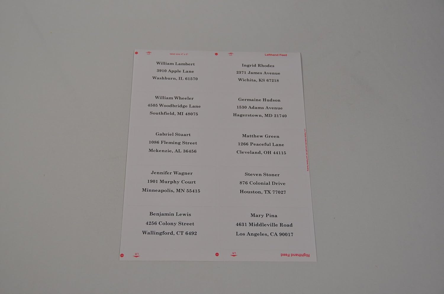 Compulabel 312153 White Shipping, Removable Adhesive, FAB Labels for Laser and Inkjet Printers, 4 x 2 Inches, 10 Per Sheet, 100 Sheets Per Carton : Office Products