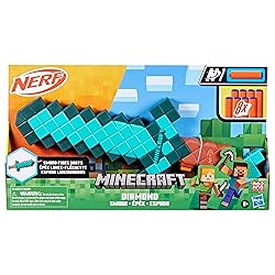 NERF Minecraft Sword Dart Blaster, Pull Back