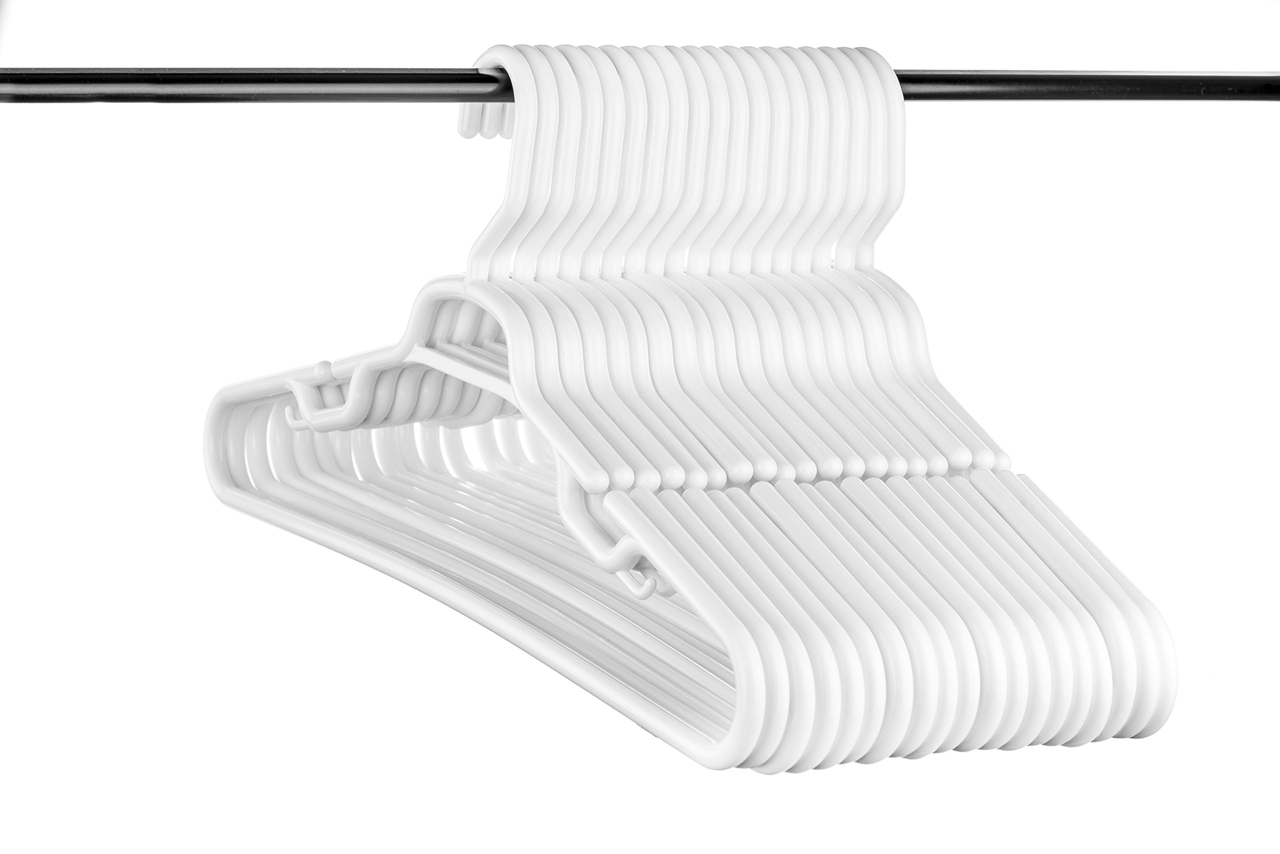 Neaties USA Made Heavy Duty Extra Large White Plastic Hangers, Set of