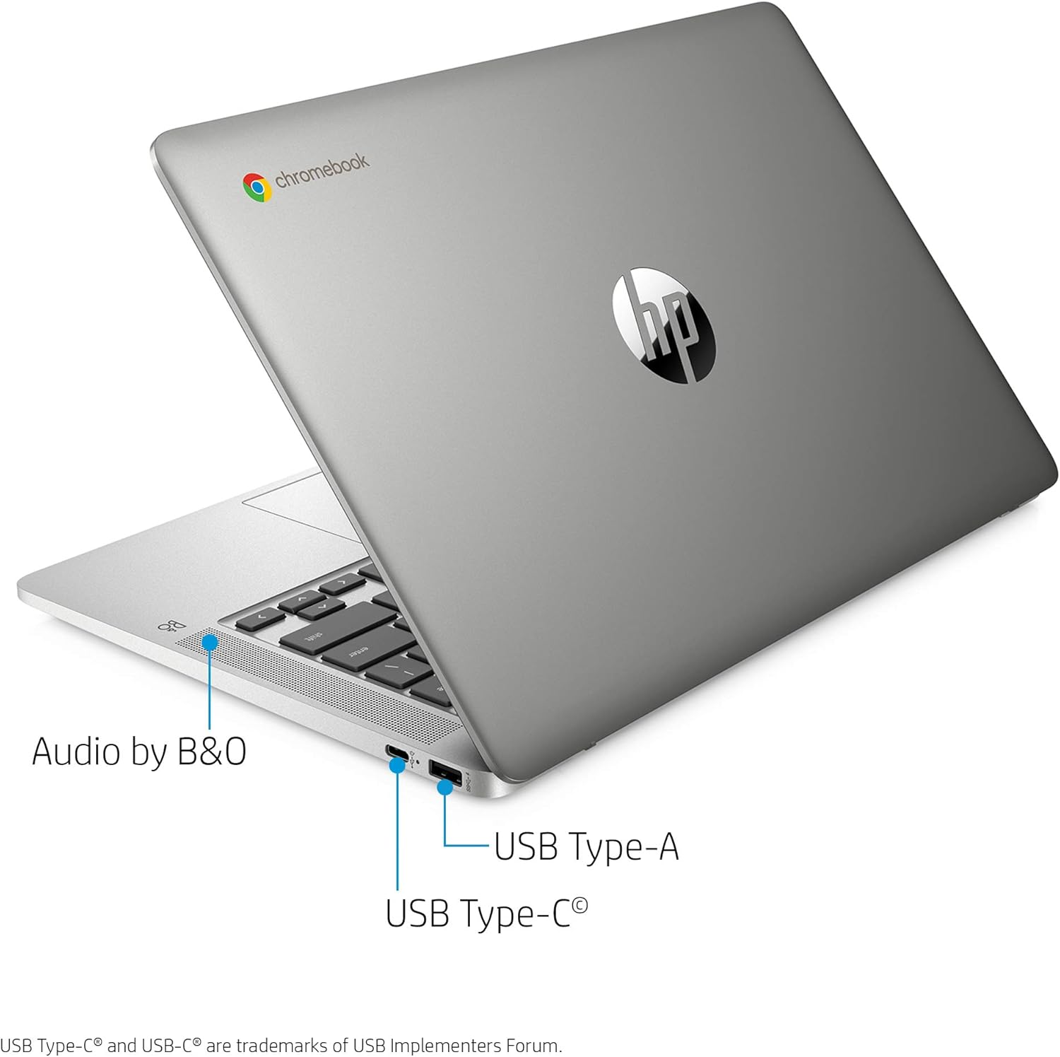 HP Chromebook 14-inch HD Laptop, Intel Celeron N4000, 4 GB RAM, 32 GB eMMC, Chrome (14a-na0010nr, Mineral Silver): Computers & Accessories