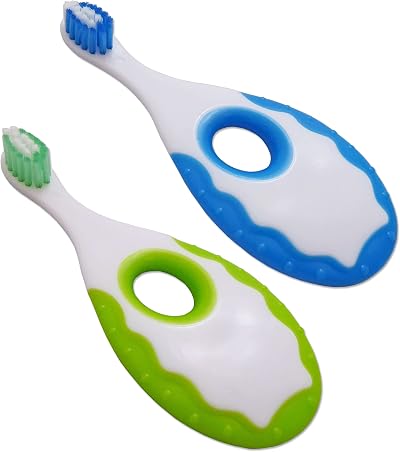 Dental Aesthetics Baby Toddler Toothbrush First Teeth Cleaning Set of 2