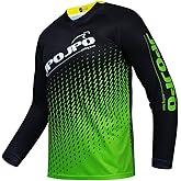 JPOJPO Men's Mountain Bike Jersey Long Sleeve MTB Off-Road Racing Downhill Motocross Shirts Quick Dry&Moisture-Wicking Tops