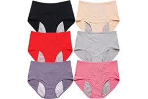 ASSOYEZ Everdries Leakproof Ladies Underwear, Everdries Leakproof Panties for Over 60, Incontinence Underwear for Women (6Pcs,L)