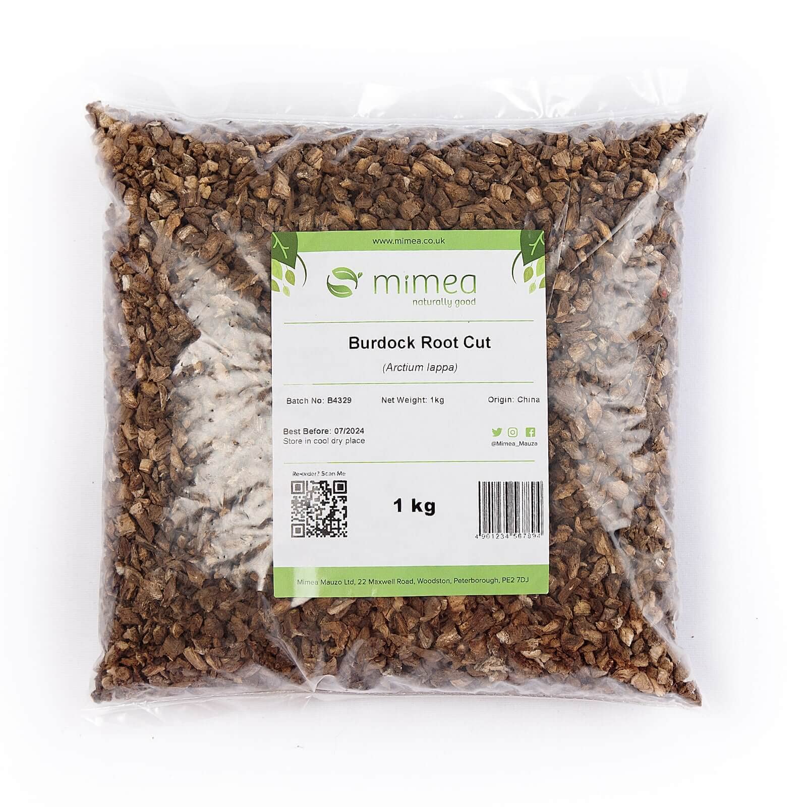 Mimea Burdock Root Cut | 1kg | Quality Ingredients | Tea Infusion | Health Supplement | Plant Based Nutrients