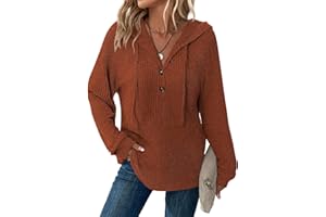 RIROW Womens Tops Long Sleeve Hoodies Fuzzy Striped Drawstring Hooded Shirts 2025 New S-3XL