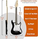3rd Avenue XF 3/4 Size Kids Electric Guitar Starter Pack Black view 2
