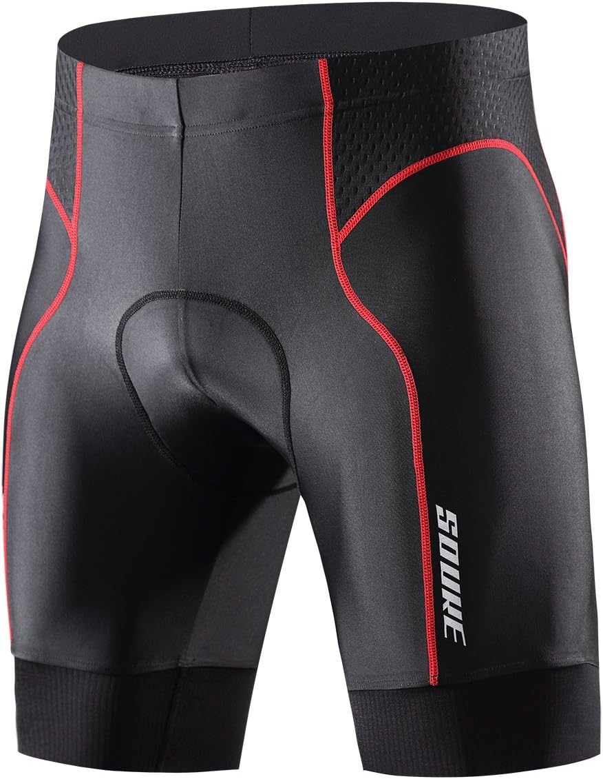 Souke SportsMen's Cycling Shorts 4D Padded Road Bike Bib Shorts