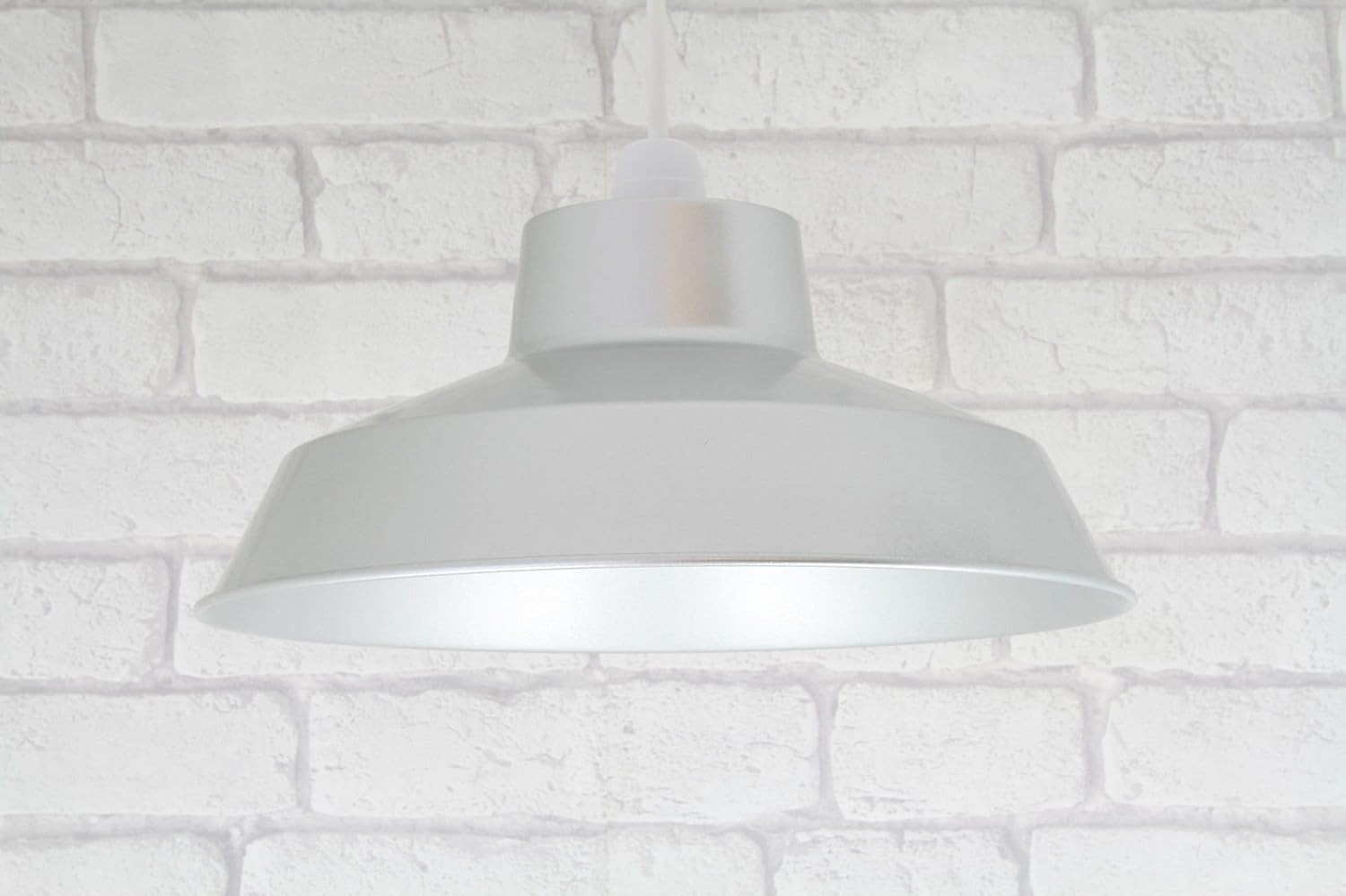 12 Silver Retro Small Metal Coolie Glossy Lampshade Ceiling