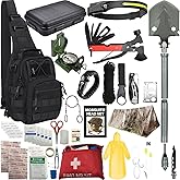 Survival Kit - All-in-One Survival Gear and Supplies for Camping, Hiking, Hunting, and Car Emergencies - Essential Tools, Great Gift for Men, Fathers, Boyfriends, Boys, Dads and Scouts