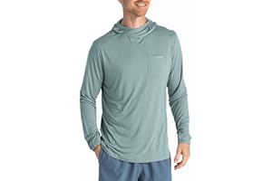 Free Fly Men's Lightweight Hoodie - UPF 20+ Sun Protection Moisture Wicking, Breathable Bamboo Viscose Outdoor Shirt for Men