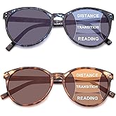 LianSan 2Packs Progressive Multifocus Sunglasses for Women - Ladies Multifocal Sun Readers Reading Glasses with UV Protection