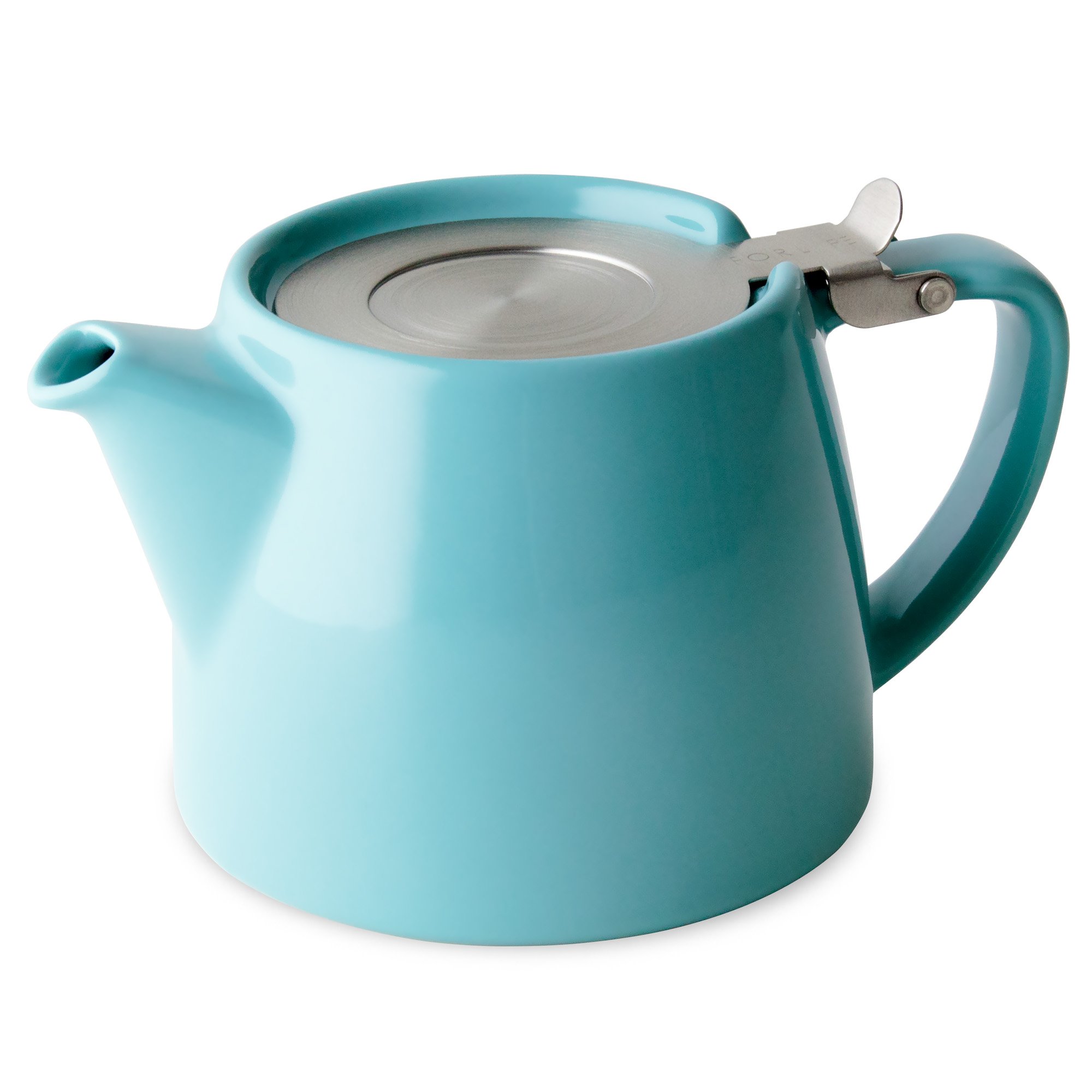 FORLIFE Stump Teapot with SLS Lid and Infuser, 18-Ounce, Turquoise