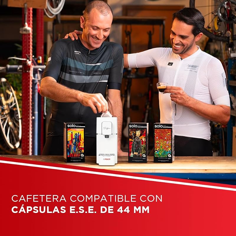 Máquina de café espresso Coffea S15W, compatível com cápsulas E.S.E. de 44 mm, depósito de 0,85 L, pressão da bomba de 19 bar, cor branca