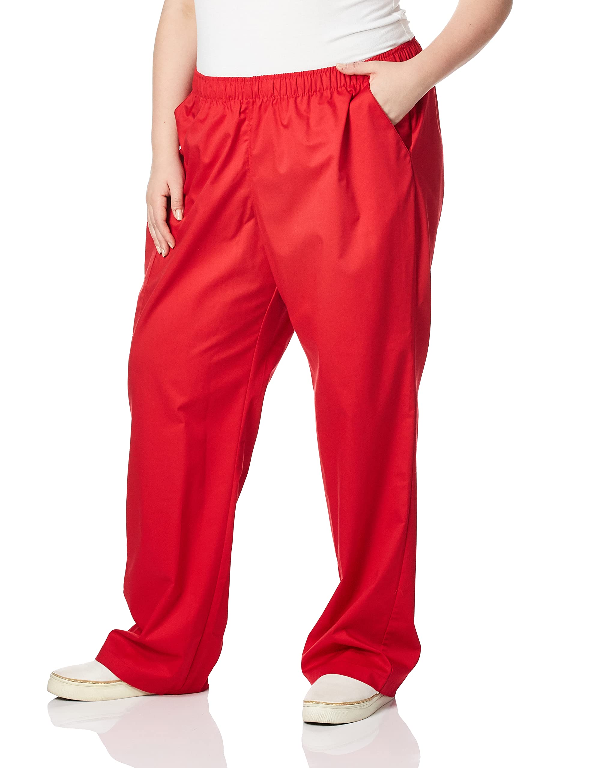 WonderWink Women’s Pull-On Cargo Pant, Red, Large