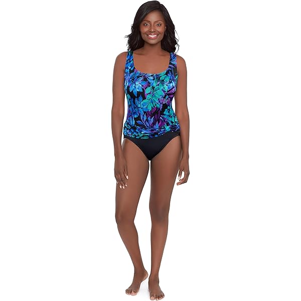 Great Lengths Women's Ruffle Surplice One Piece Swimsuit, Azteca