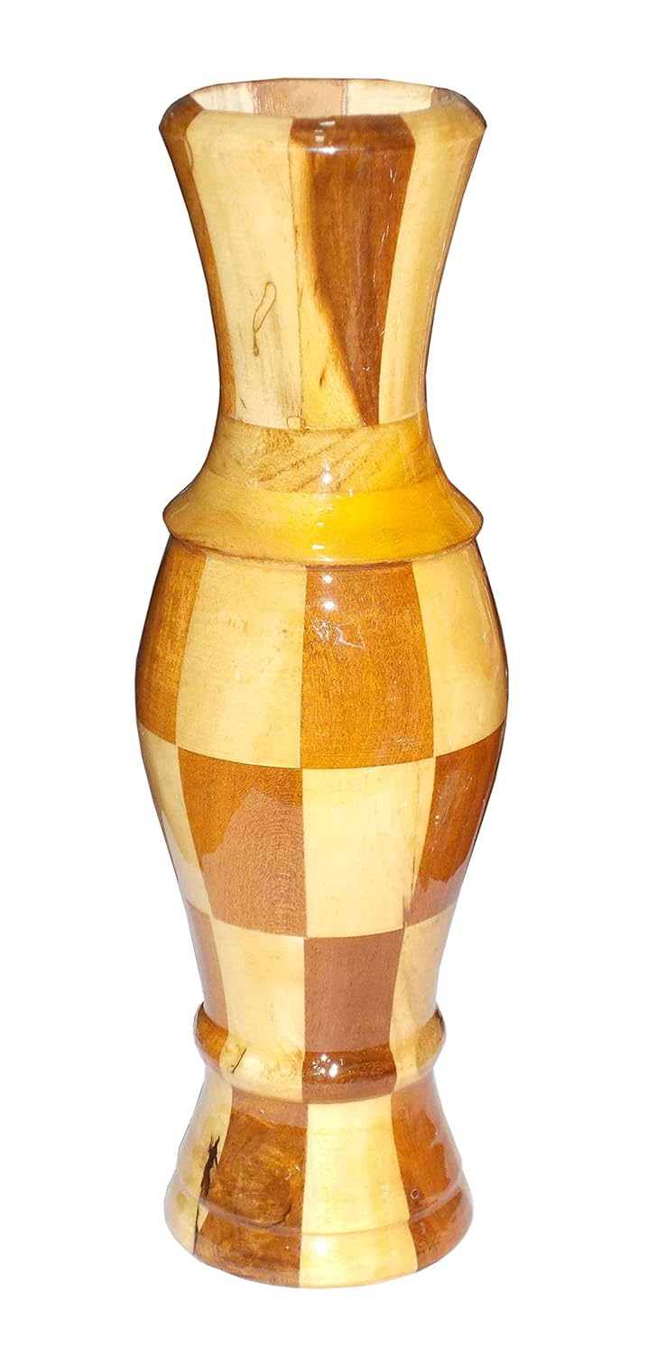 Buy Kotak Sales Big Wooden Flower Vase Unbreakable Long Pot For