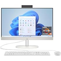 HP 23.8 inch All-in-One Desktop PC, FHD Display, AMD Ryzen 3 7320U