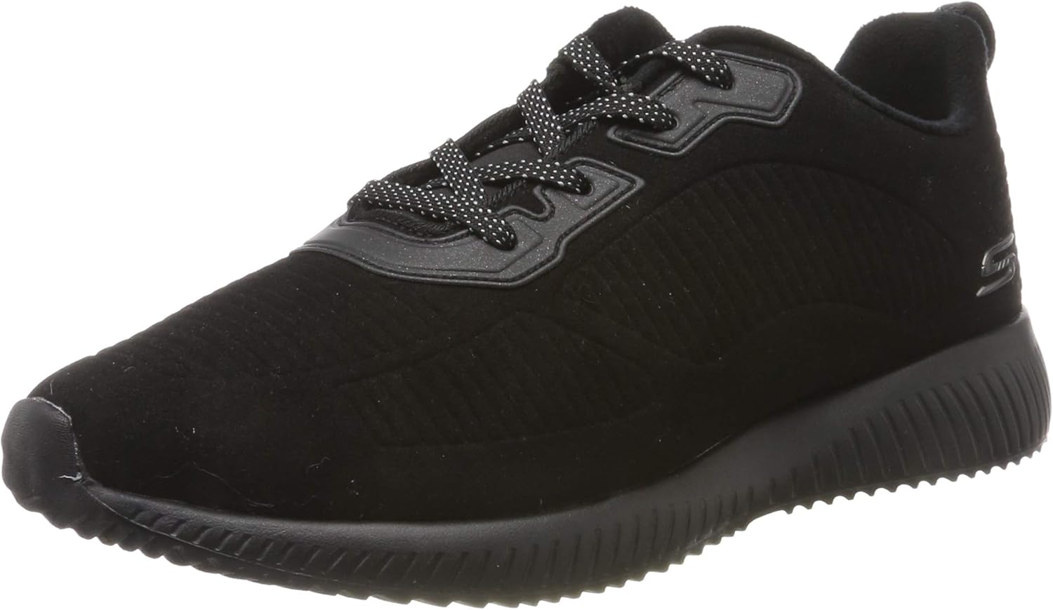 skechers bobs squad metallic embossed lace trainers