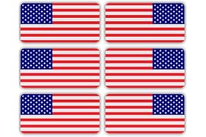 NTICKER 6 pcs Hard Hat American Flag Stickers, Reflective USA Mirrored Hardhat Flag Decals, Tactical Morale Military Gear USA American Flag Helmet Toolbox