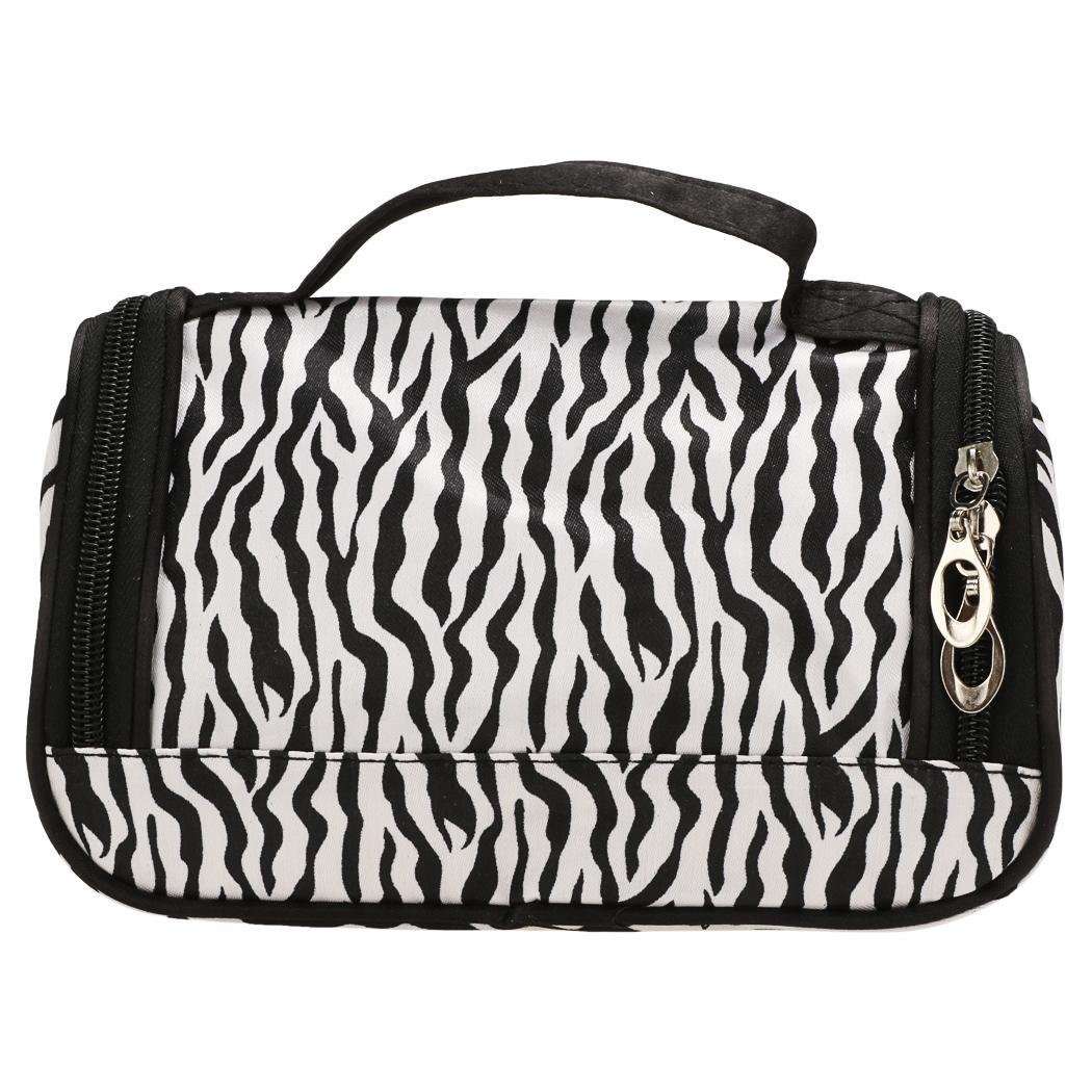 GuGio Cosmetic Bag Case, Zebras Patterns Print Travel Toiletry Bag Makeup Organizer