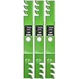 8TEN LawnRAZOR Mulching Blade 60 inch Deck for Kubota B1550 70000-00602 70000-25001 76539-34330 K5651-34340 3 Pack
