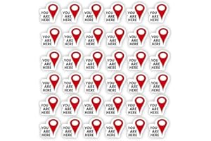 Pointer You Are Here Vinyl Stickers Decals For Car Window Wall Laptop 0.5 X 0.5 Inches 36Packs