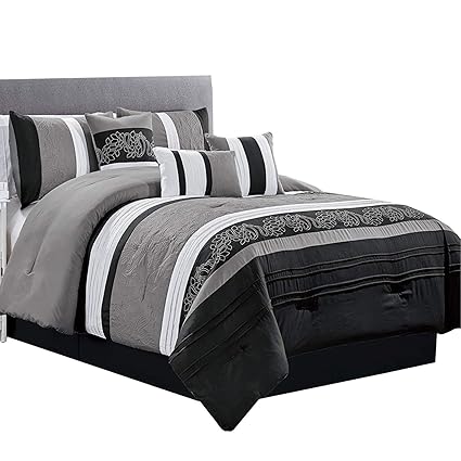 Amazon Com Royal Hotel Davin Gray White Black California King