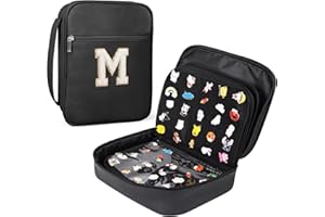 Fruobeyla Pin Display Bag, Letter PU Pin Trading Book with 8 Pages, Waterproof Enamel Pins Holder Board, Suitable as Pin Collection Display Case, M